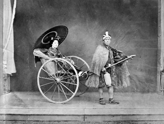 Geisha in un risciò, c.1870